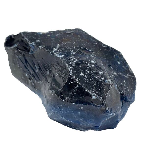 Cobalt Federal Blue Art Glass Cullet Layered Slag #5XL196 - Picture 4 of 6